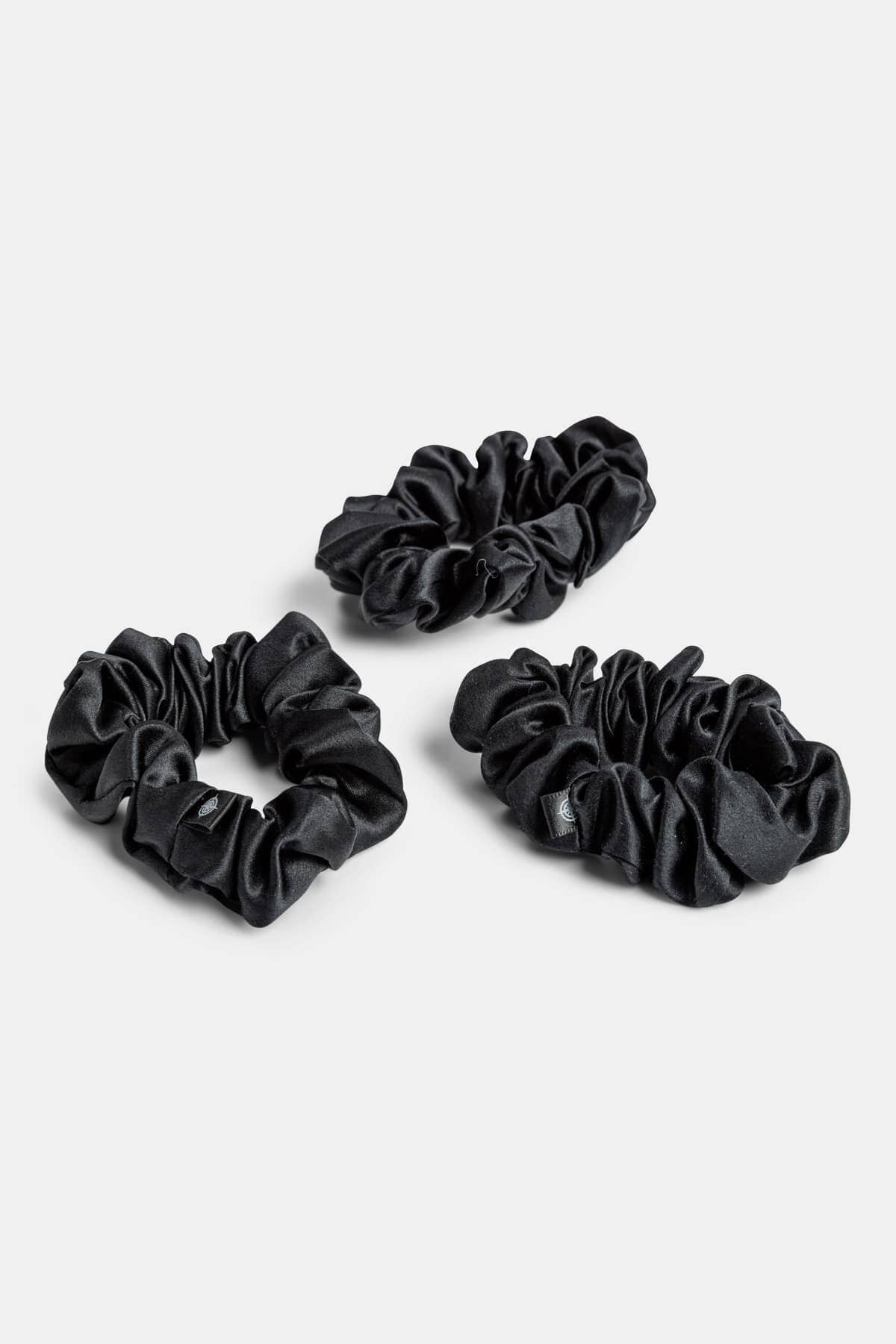 100% Pure Mulberry Silk Hair Scrunchies with Gift Box - Set of 3 Large Hair Ties Womens>Beauty>Hair Care Fishers Finery Black