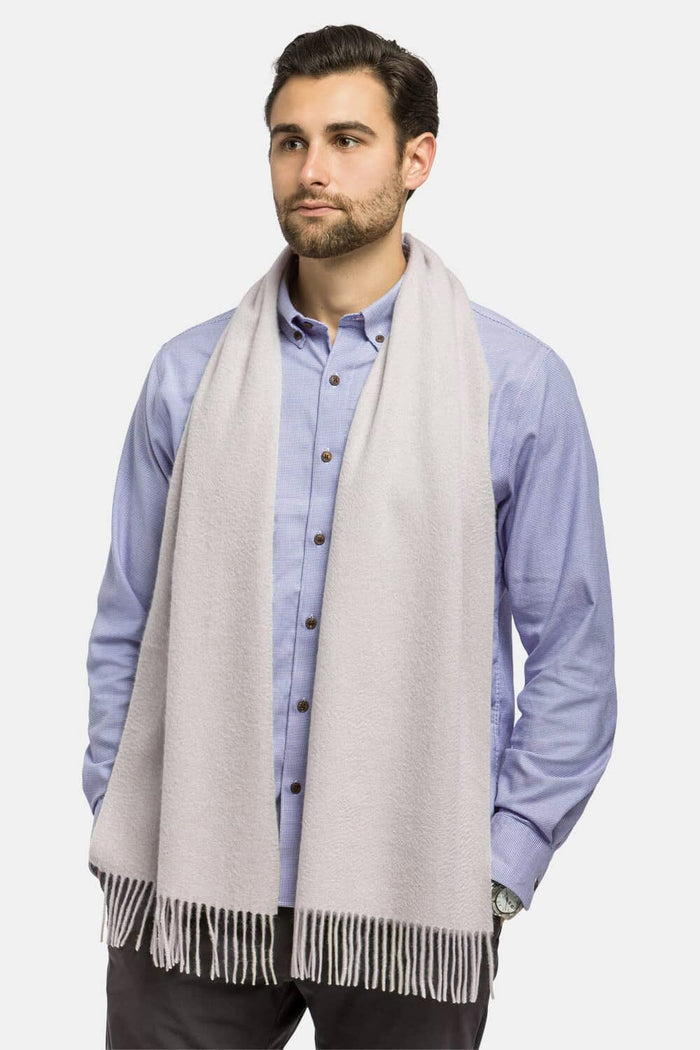 Men's Classic 100% Pure Cashmere Scarf Mens>Accessories>Scarf Fishers Finery Stone One Size