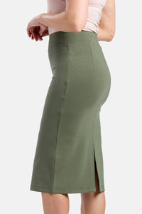 Women's Ponte Knit Midi Length Pencil Skirt Womens>Skirt Fishers Finery