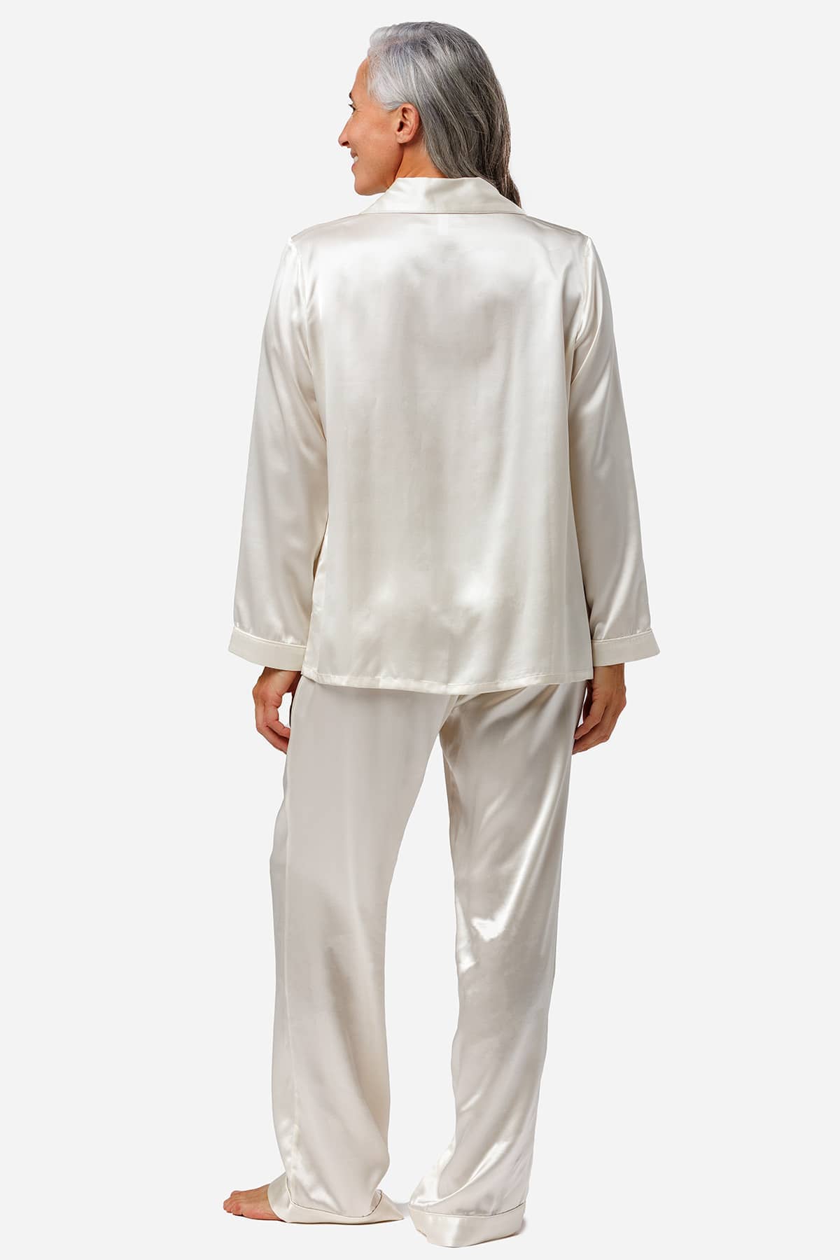 Women's 100% Mulberry Silk Classic Full Length Pajama Set with Gift Box Womens>Sleep and Lounge>Pajamas Fishers Finery