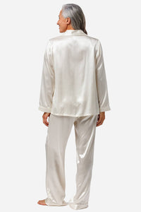 Women's 100% Mulberry Silk Classic Full Length Pajama Set with Gift Box Womens>Sleep and Lounge>Pajamas Fishers Finery