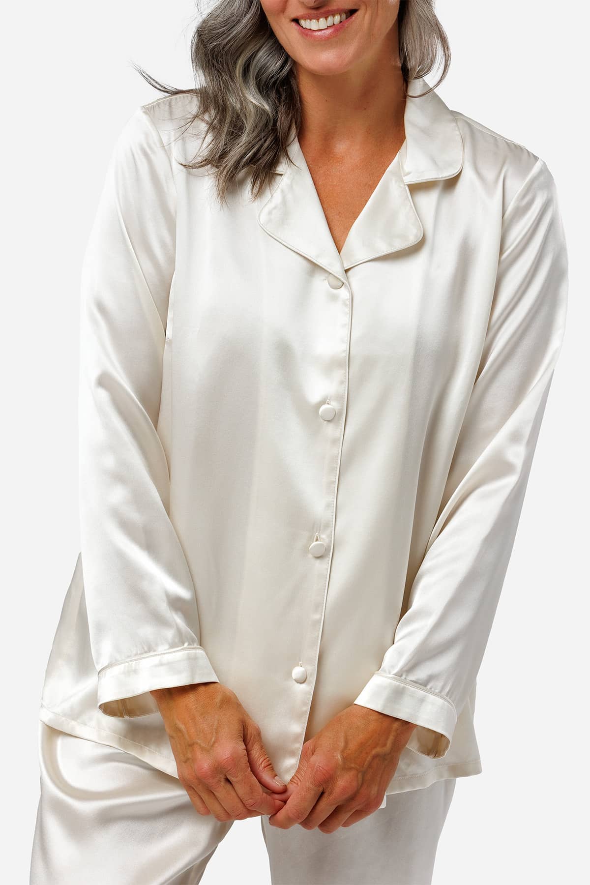 Women's 100% Mulberry Silk Classic Full Length Pajama Set with Gift Box Womens>Sleep and Lounge>Pajamas Fishers Finery