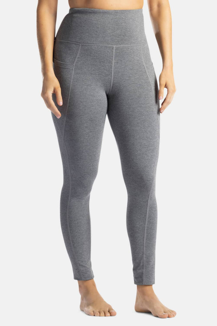 Women's EcoFabric™ Super High-Rise Active Legging Tight Womens>Activewear>Yoga Pants Fishers Finery Light Heather Gray X-Small