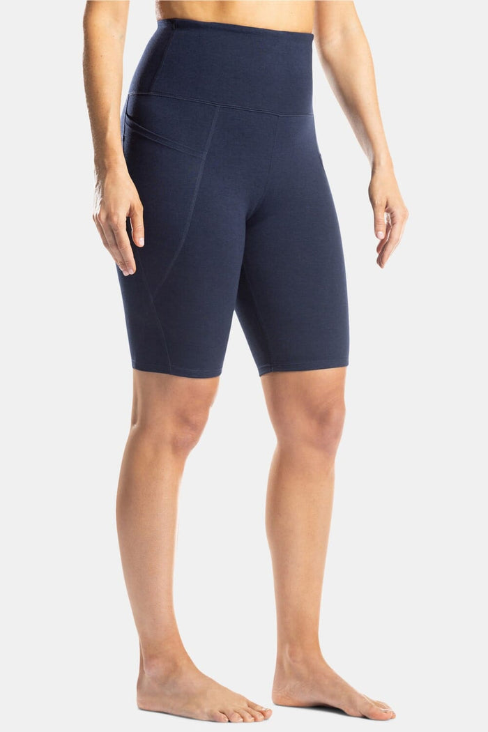 Women's EcoFabric™ Super High-Rise Active 9" Biker Short Womens>Activewear>Yoga Pants Fishers Finery Navy X-Small