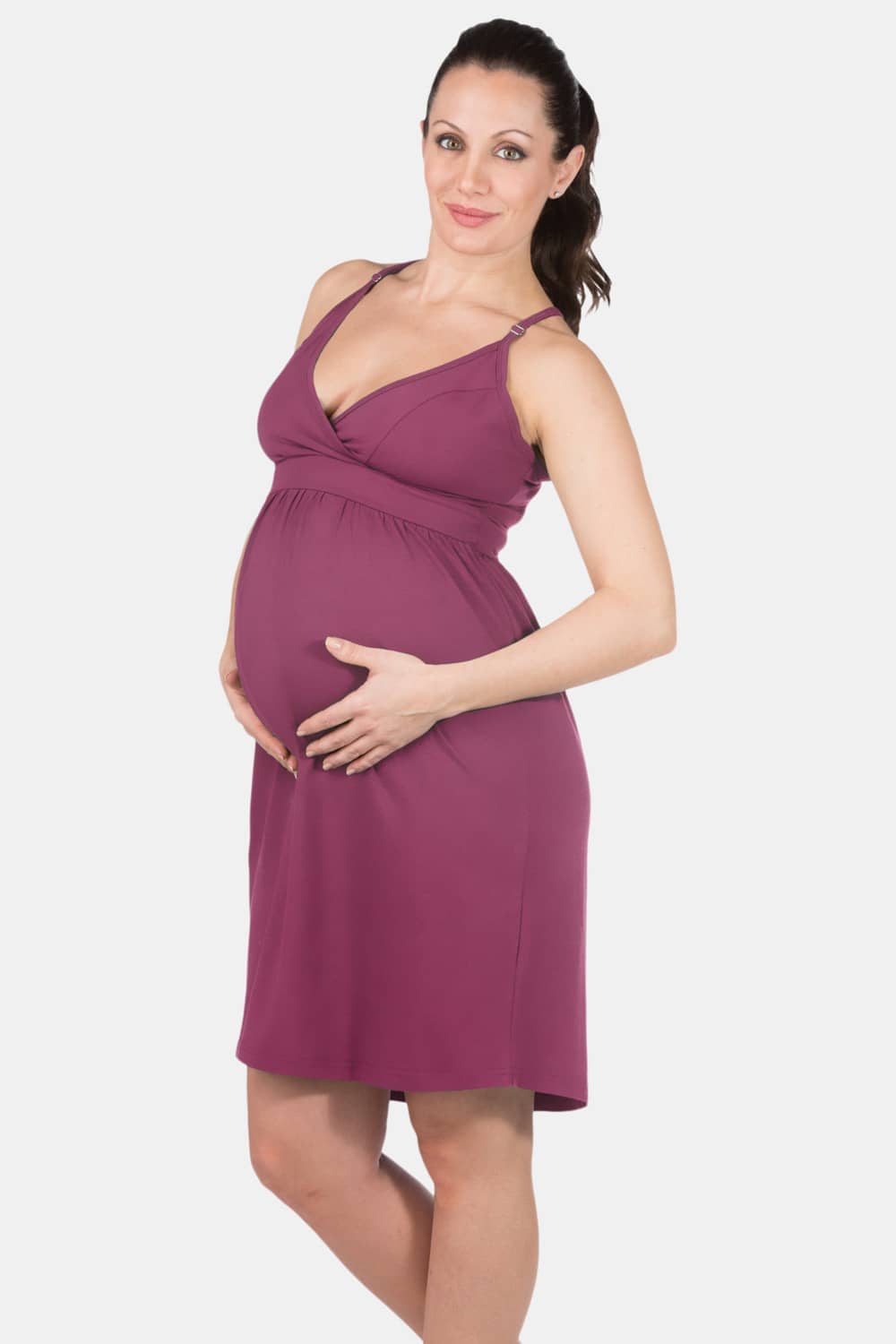 Wireless EcoFabric™ Maternity Nursing Nightgown Womens>Maternity Fishers Finery