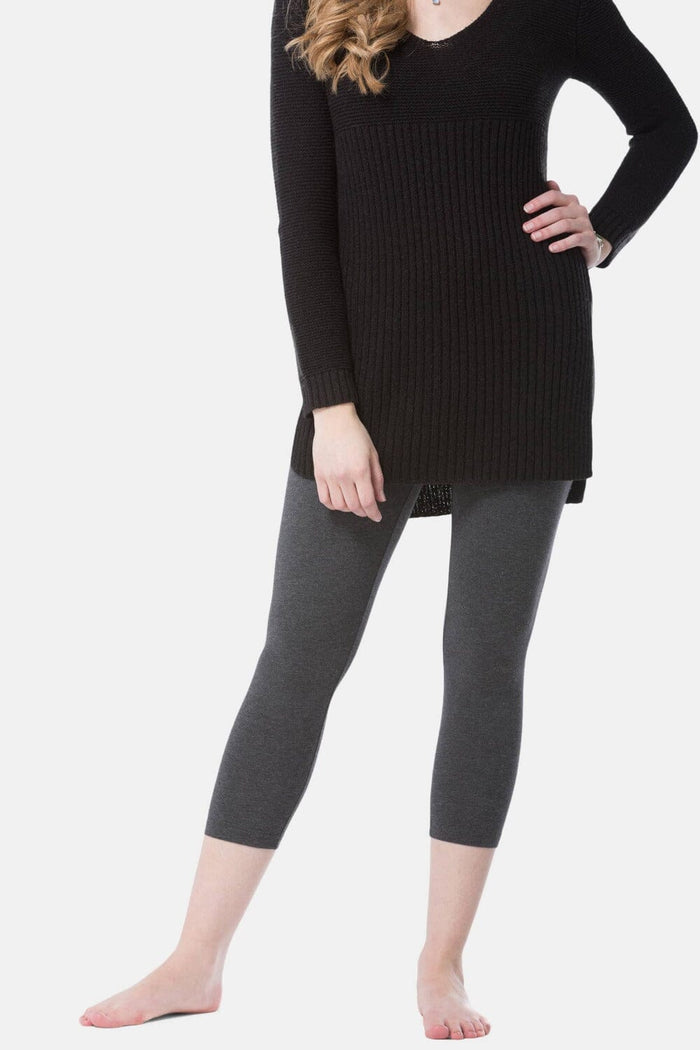 Women's Everyday EcoFabric™ Capri Length Legging Womens>Casual>Leggings Fishers Finery Heather Gray X-Small