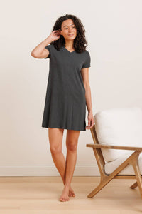 Women's Jersey Sleep Shirt / Nightgown Womens>Sleepwear>Nightgown Fishers Finery Heather Gray XS