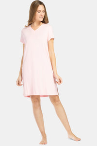 Women's EcoFabric™ Sleep Shirt / Nightgown Womens>Sleepwear>Nightgown Fishers Finery Heavenly Pink X-Small