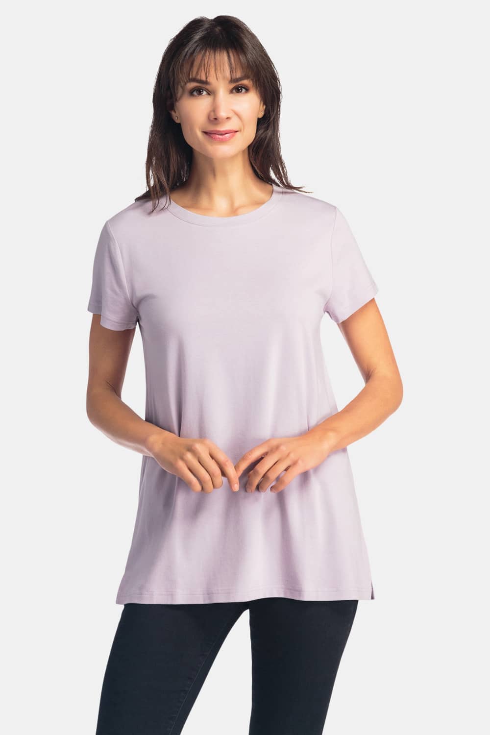 Women's Relaxed EcoFabric™ Crew Neck Tee Womens>Casual>Top Fishers Finery Lavender XS