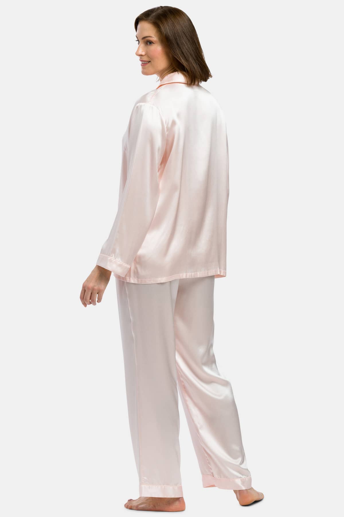 Women's 100% Mulberry Silk Classic Full Length Pajama Set with Gift Box Womens>Sleep and Lounge>Pajamas Fishers Finery