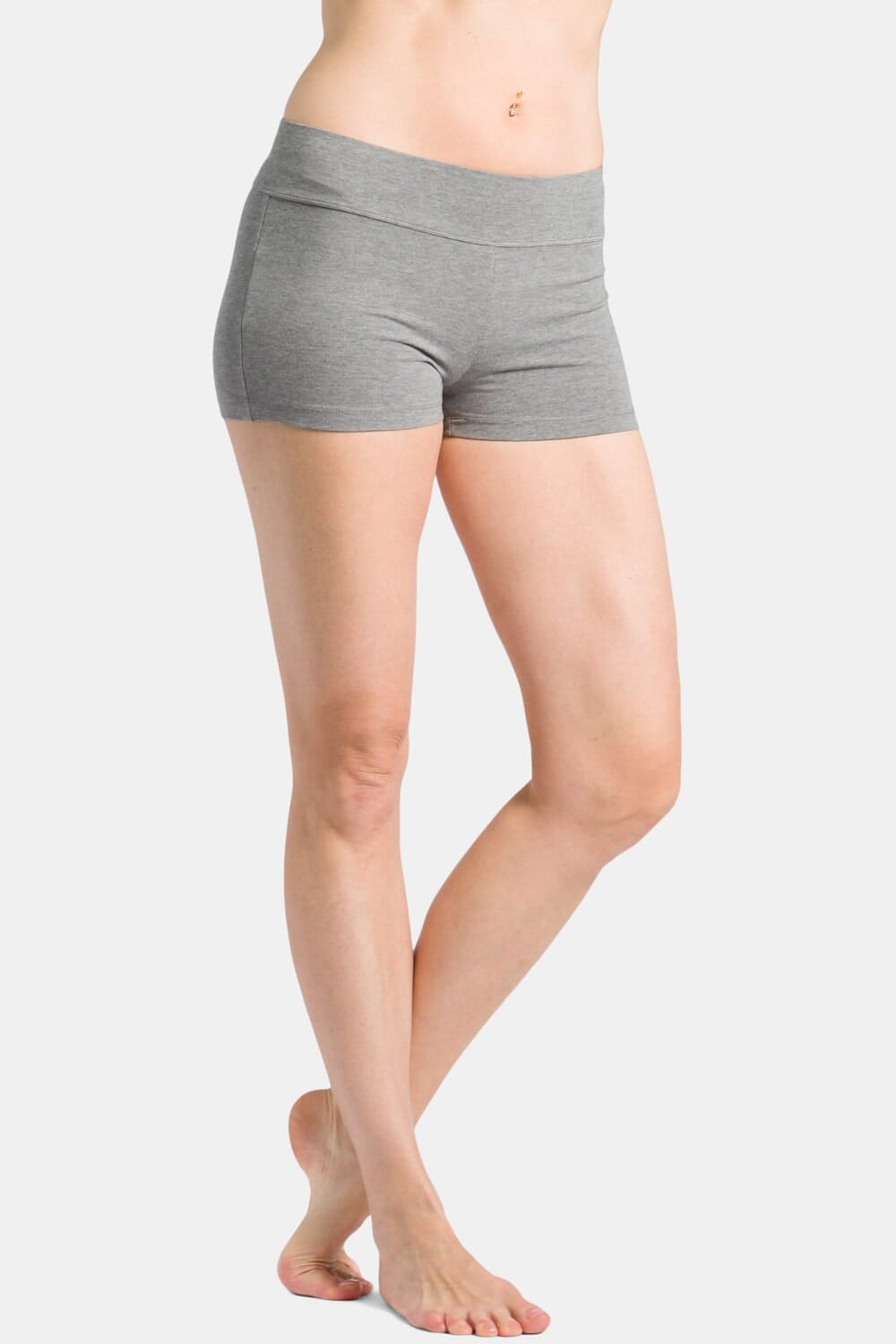 Women's EcoFabric™ 2" Yoga Workout Short Womens>Casual>Leggings Fishers Finery Light Heather Gray X-Small