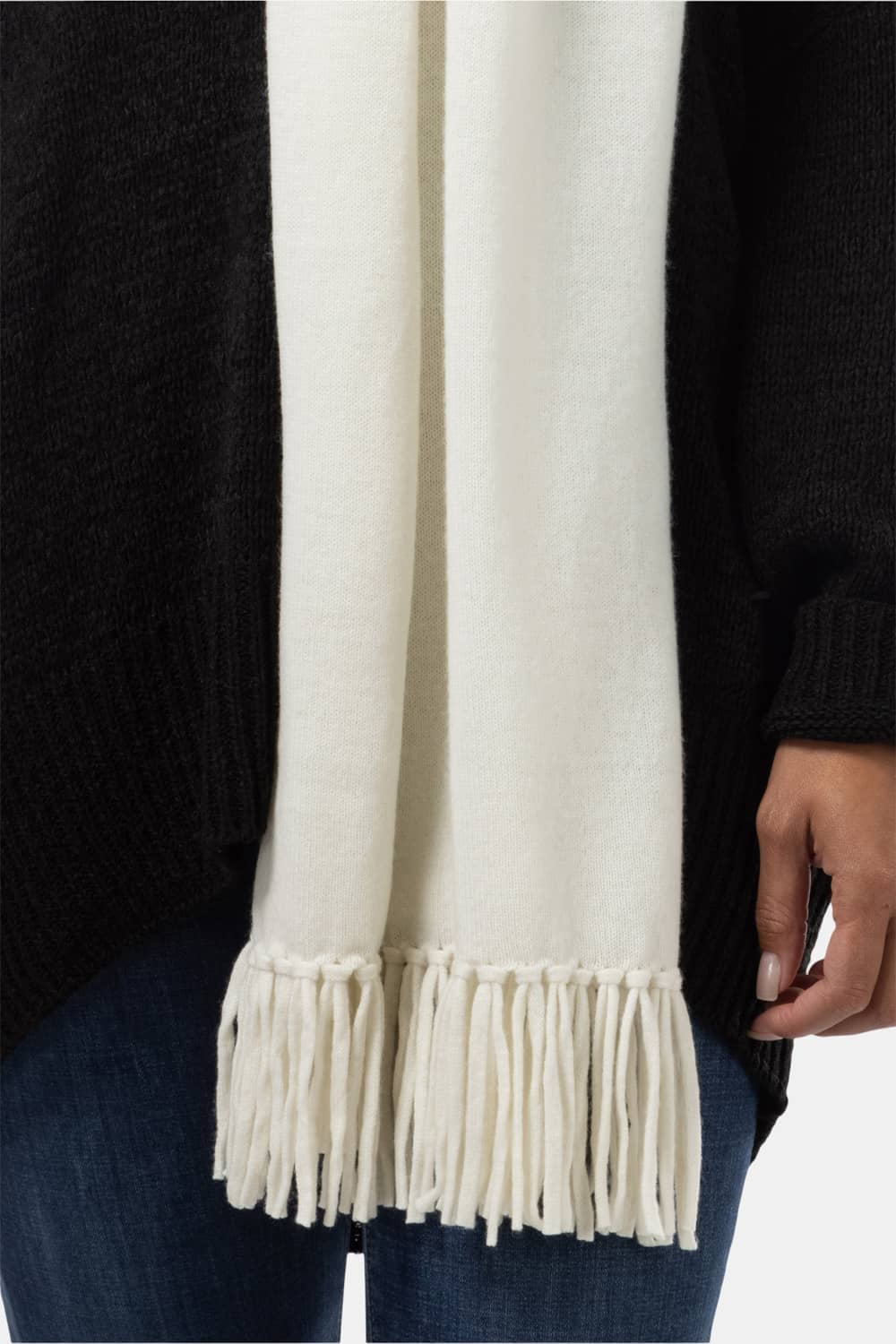 Women's 100% Pure Cashmere Knit Shawl Wrap with Fringe and Gift Box Womens>Accessories>Scarf Fishers Finery