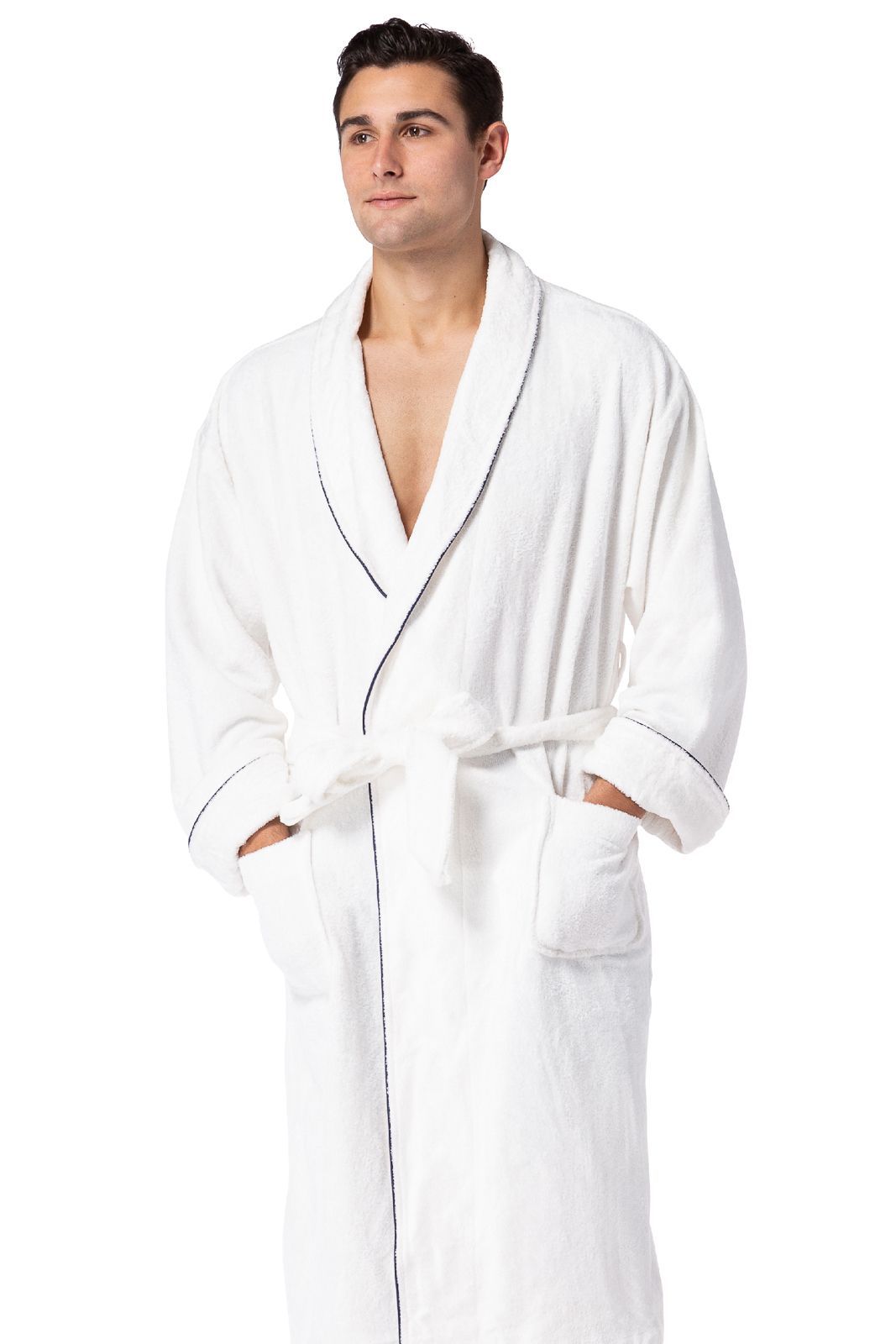 Men's Premier Turkish-Style Full Length Terry Cloth Spa Robe Mens>Sleepwear>Robe Fishers Finery