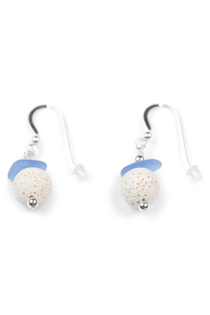 Sea Glass & Diffuser Earrings with Gift Box Womens>Accessories>Jewelry Fishers Finery Cornflower