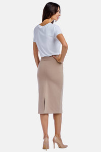 Women's Ponte Knit Midi Length Pencil Skirt Womens>Skirt Fishers Finery