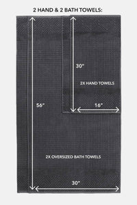 Texere 100% Organic Cotton Diamond Jacquard Towel Set Fishers Finery