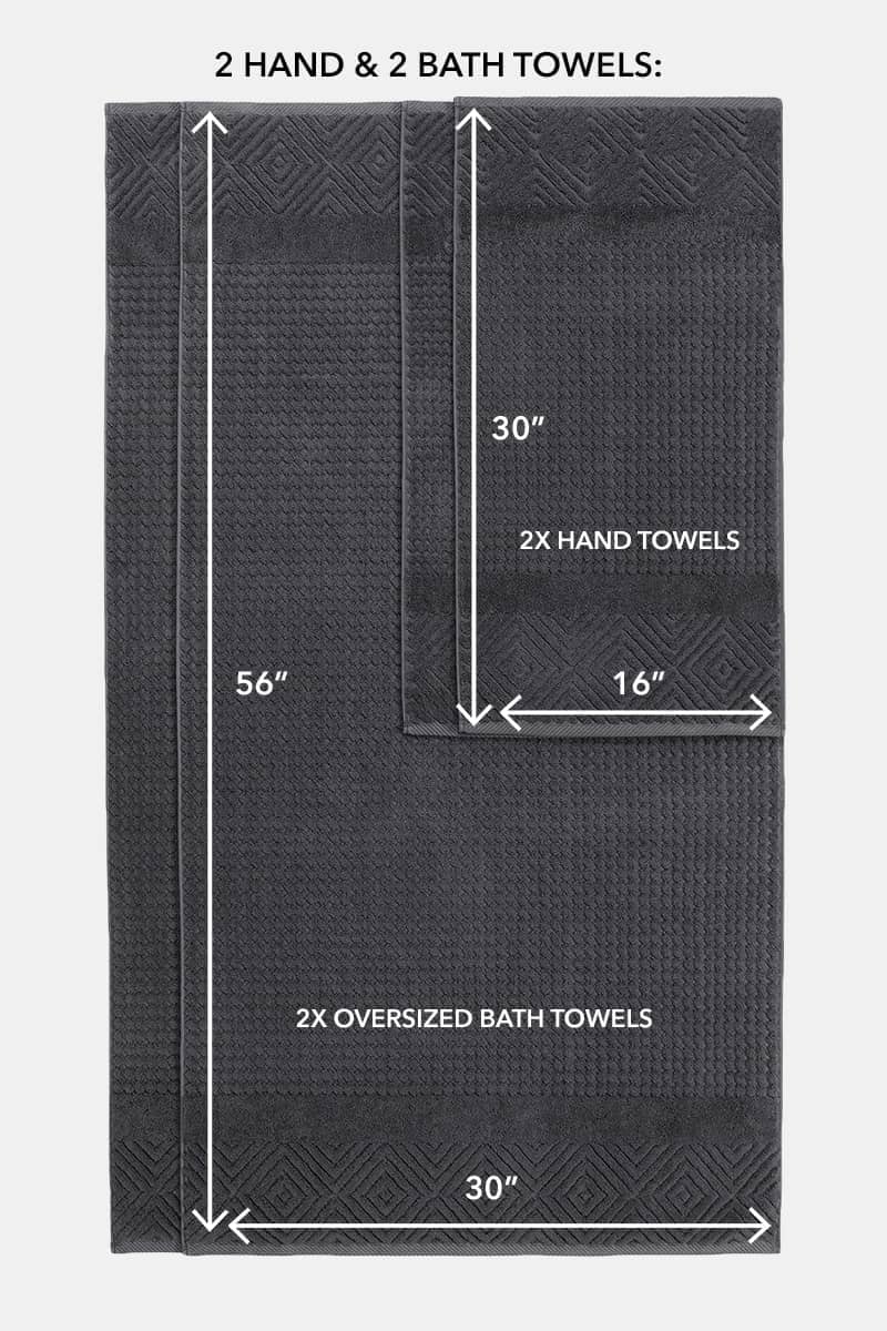 Texere 100% Organic Cotton Diamond Jacquard Towel Set Fishers Finery