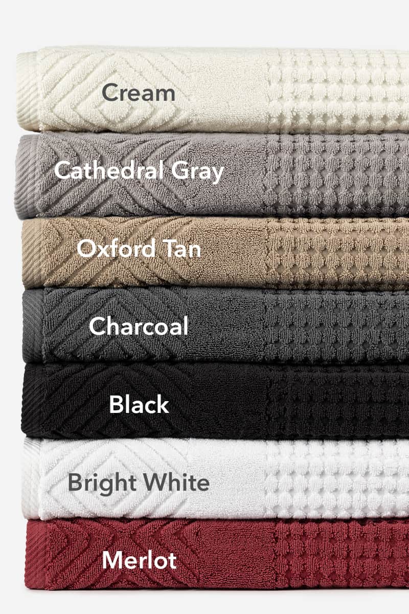 Texere 100% Organic Cotton Diamond Jacquard Towel Set Fishers Finery