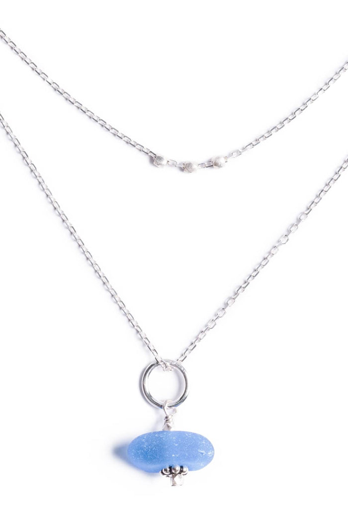 Layered Sea Glass Necklace with Gift Box Womens>Accessories>Jewelry Fishers Finery Cornflower
