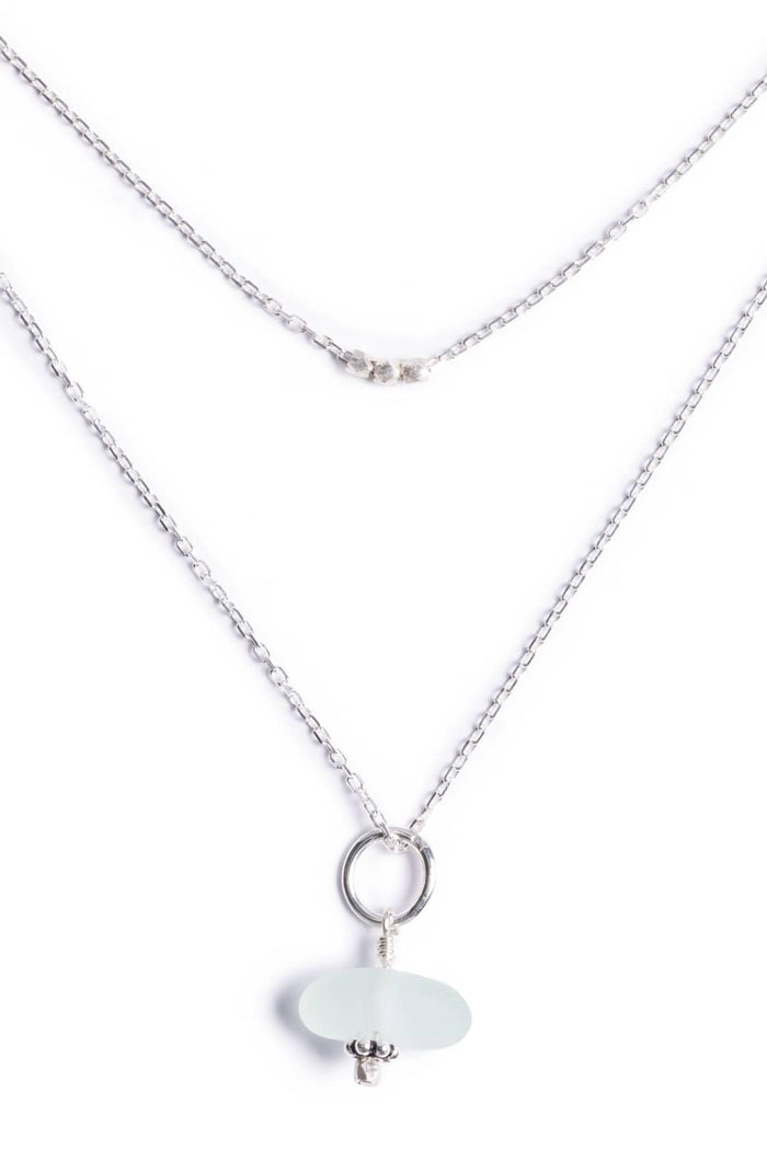 Layered Sea Glass Necklace with Gift Box Womens>Accessories>Jewelry Fishers Finery Seafoam