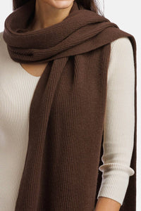 Women's 100% Pure Cashmere Ribbed Knit Scarf with Gift Box Womens>Accessories>Scarf Fishers Finery
