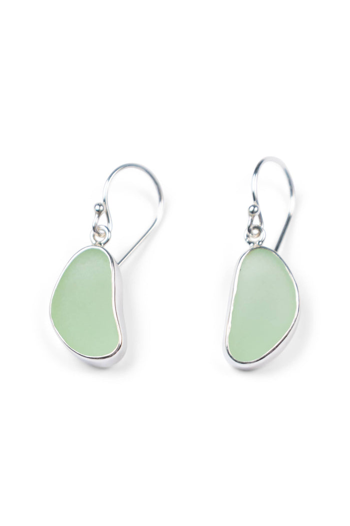 Bezel Sea Glass Set Earrings with Gift Box Womens>Accessories>Jewelry Fishers Finery Seafoam