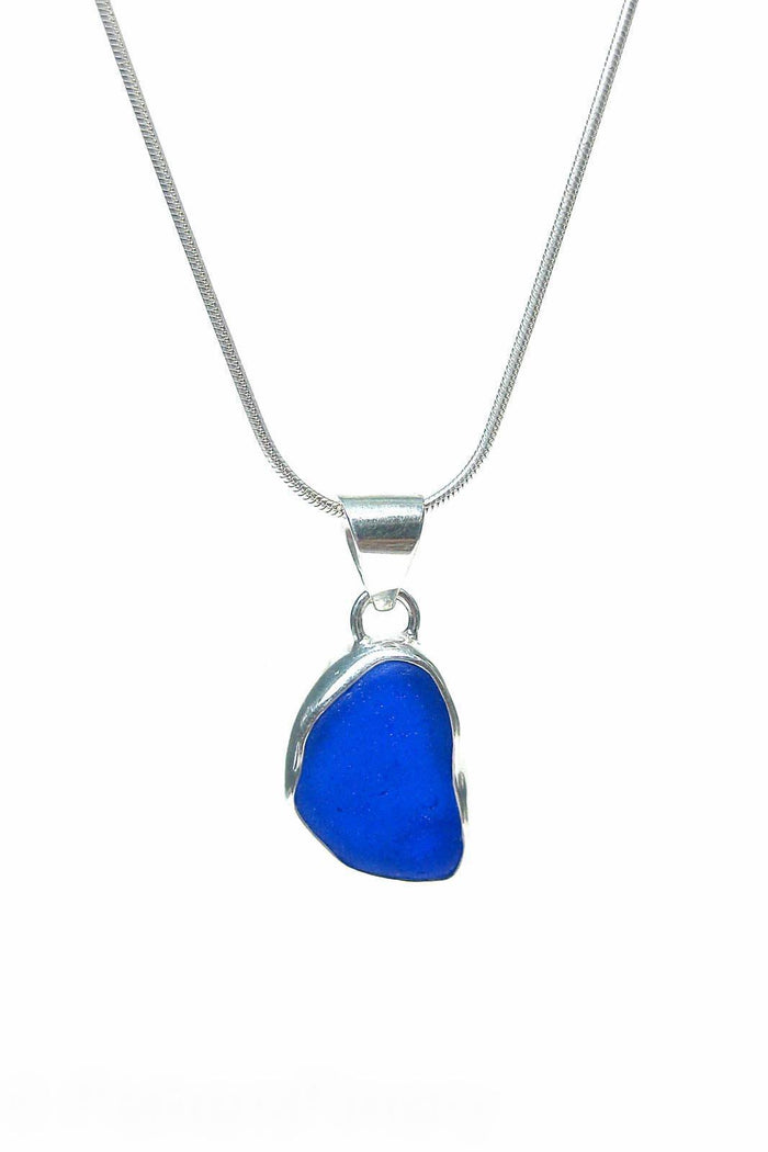 Single Bezel Pendant Necklace with Gift Box Womens>Accessories>Jewelry Fishers Finery Cobalt
