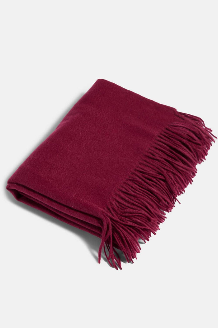 100% Pure Cashmere Fringe Throw Blanket with Gift Box Home>Bedding>Throw Fishers Finery Cabernet 