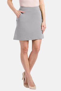 Women's Ponte Knit A-Line Skirt with Pockets Womens>Skirt Fishers Finery 