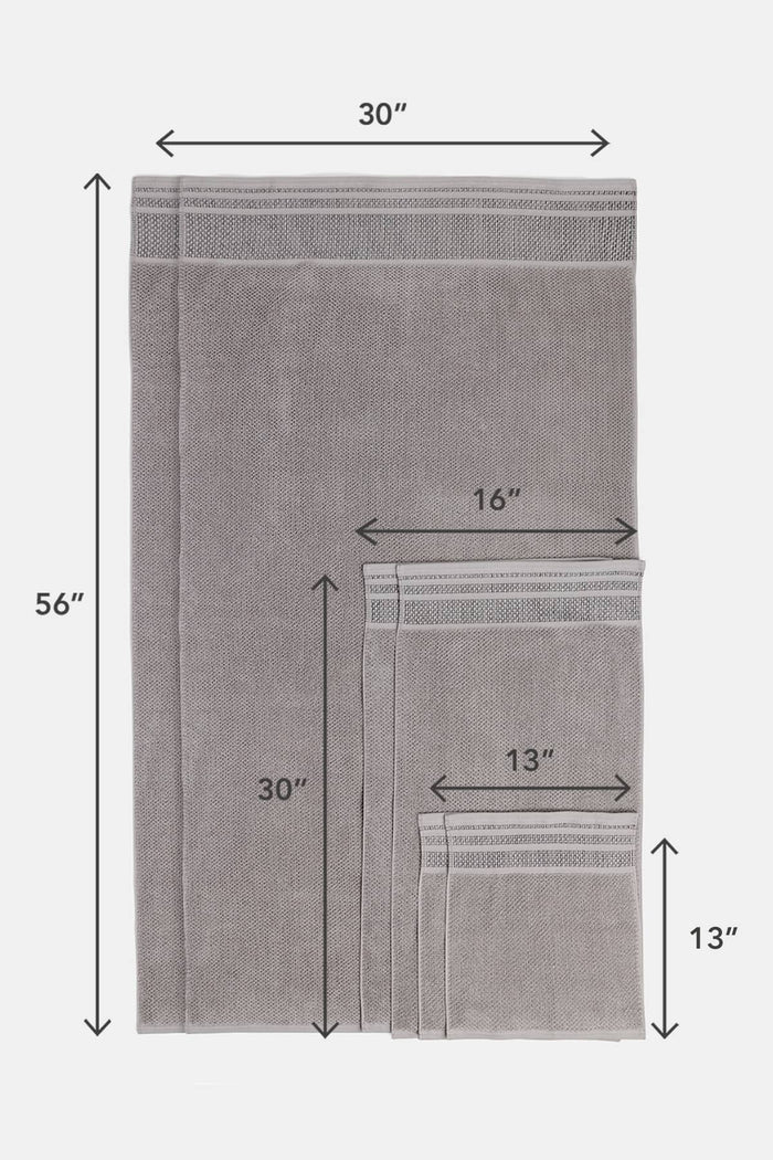 Texere 100% Organic Cotton Cable Knit Jacquard Towel Set Fishers Finery 
