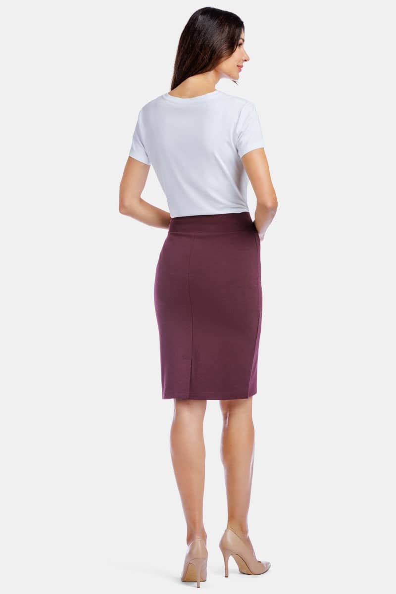 Women's Ponte Knit Pull-On Pencil Skirt Womens>Skirt Fishers Finery 