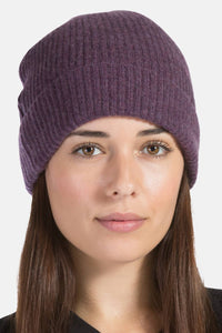 Women's 100% Pure Cashmere Ribbed Hat with Cuff Womens>Accessories>Hat Fishers Finery 