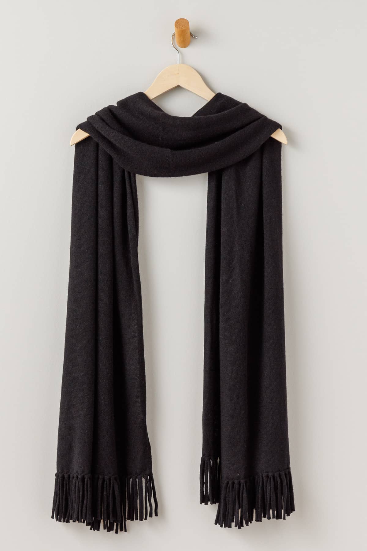 Women's 100% Pure Cashmere Knit Shawl Wrap with Fringe and Gift Box Womens>Accessories>Scarf Fishers Finery 