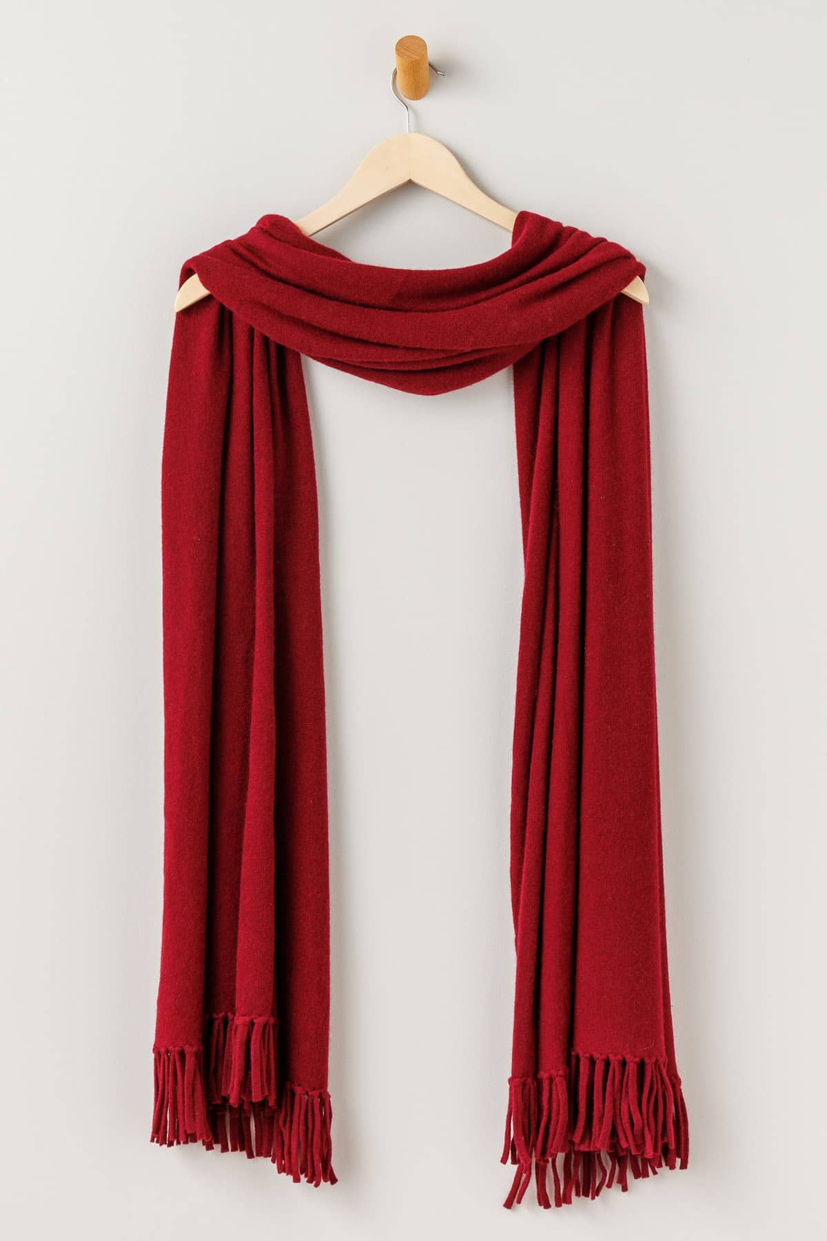 Women's 100% Pure Cashmere Knit Shawl Wrap with Fringe and Gift Box Womens>Accessories>Scarf Fishers Finery 