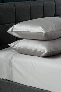 100% Certified Egyptian Cotton 4pc Sheet Set | 500 Thread Count Home>Bedding>Sheets Fishers Finery Paloma Gray Queen 