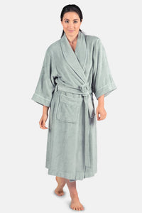 Texere Women's Terry Cloth Bathrobe Womens>Spa>Robe Fishers Finery Lily Green S/M 