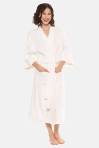 Texere Women's Terry Cloth Bathrobe Womens>Spa>Robe Fishers Finery White S/M 