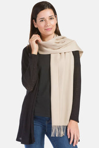 Women's Classic 100% Pure Cashmere Scarf Womens>Accessories>Scarf Fishers Finery Camel One Size 