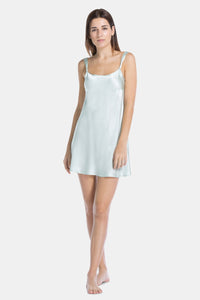 Women's 100% Mulberry Silk Chemise Womens>Sleep and Lounge>Nightgown Fishers Finery Light Green X-Small 