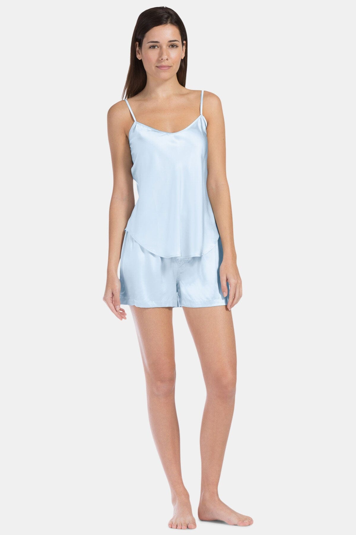 Women's 100% Mulberry Silk Cami and Boxer Pajama Set with Gift Box Womens>Sleepwear>Cami Set Fishers Finery