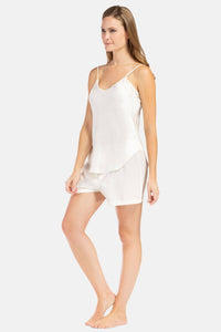 Women's 100% Mulberry Silk Cami and Boxer Pajama Set with Gift Box Womens>Sleepwear>Cami Set Fishers Finery