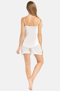 Women's 100% Mulberry Silk Cami and Boxer Pajama Set with Gift Box Womens>Sleepwear>Cami Set Fishers Finery