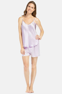 Women's 100% Mulberry Silk Cami and Boxer Pajama Set with Gift Box Womens>Sleepwear>Cami Set Fishers Finery