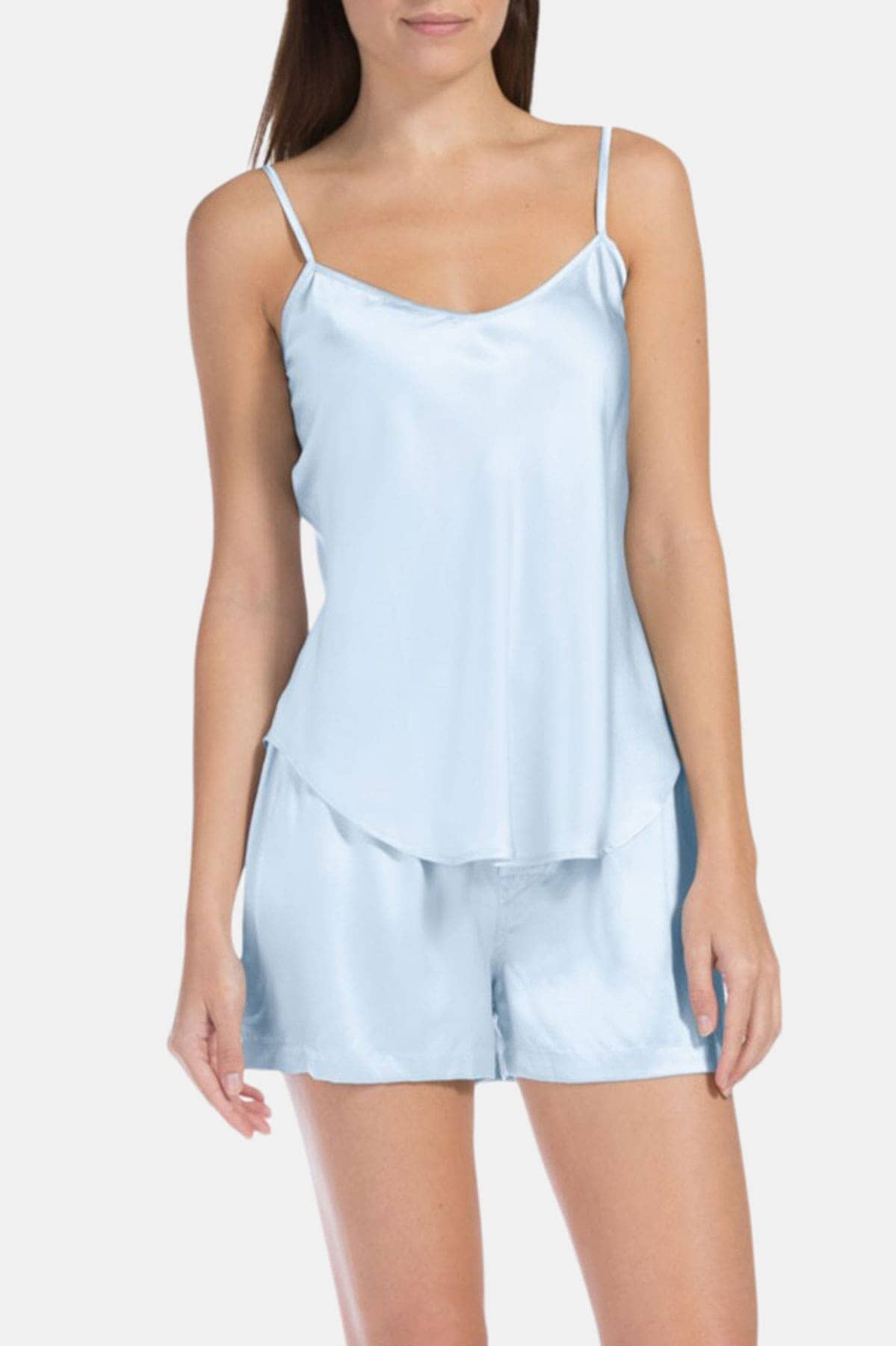 Women's 100% Mulberry Silk Cami and Boxer Pajama Set with Gift Box Womens>Sleepwear>Cami Set Fishers Finery