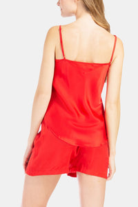 Women's 100% Mulberry Silk Cami and Boxer Pajama Set with Gift Box Womens>Sleepwear>Cami Set Fishers Finery