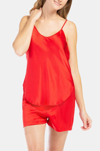 Women's 100% Mulberry Silk Cami and Boxer Pajama Set with Gift Box Womens>Sleepwear>Cami Set Fishers Finery 