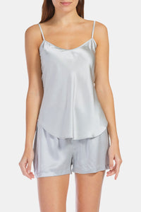 Women's 100% Mulberry Silk Cami and Boxer Pajama Set with Gift Box Womens>Sleepwear>Cami Set Fishers Finery