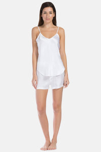 Women's 100% Mulberry Silk Cami and Boxer Pajama Set with Gift Box Womens>Sleepwear>Cami Set Fishers Finery