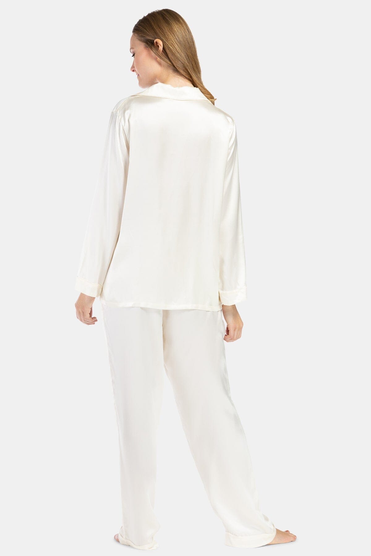 Women's 100% Mulberry Silk Classic Full Length Pajama Set with Gift Box Womens>Sleep and Lounge>Pajamas Fishers Finery 