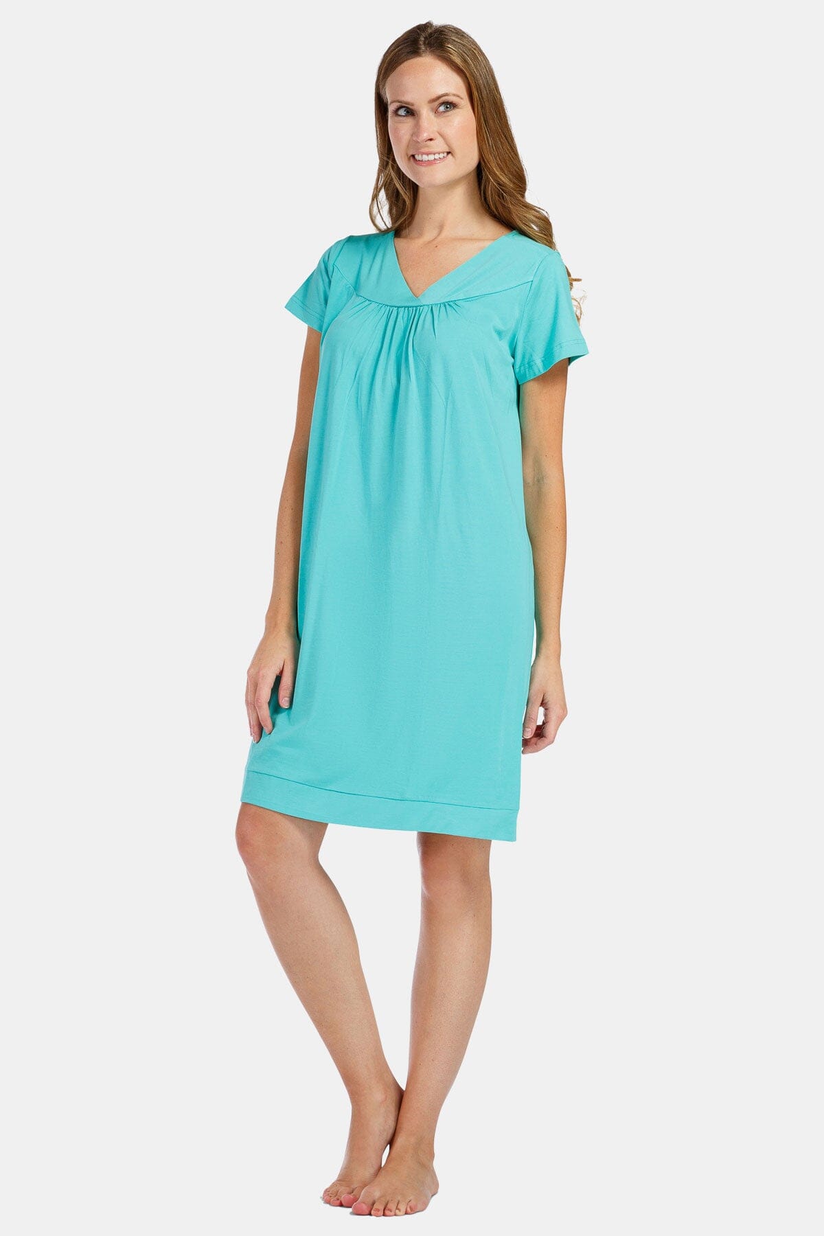 Women's Short Sleeve EcoFabric™ Nightgown - Relaxed Fit Womens>Sleepwear>Nightgown Fishers Finery 